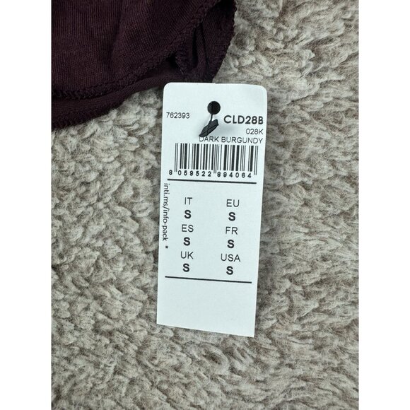 Intimissimi Ultralight with Cashmere Boat Neck Top Dark Burgundy Size S NWT - Picture 4 of 12